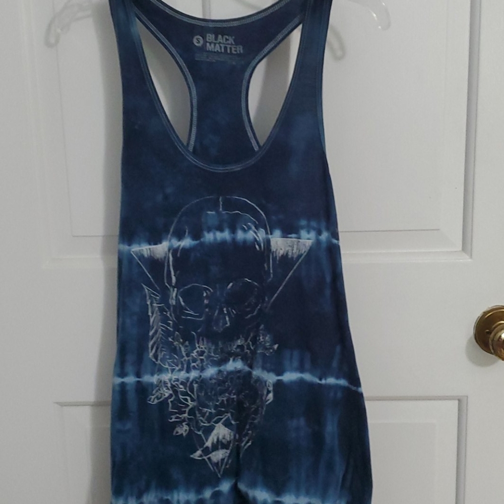 Tie dye skull tank top